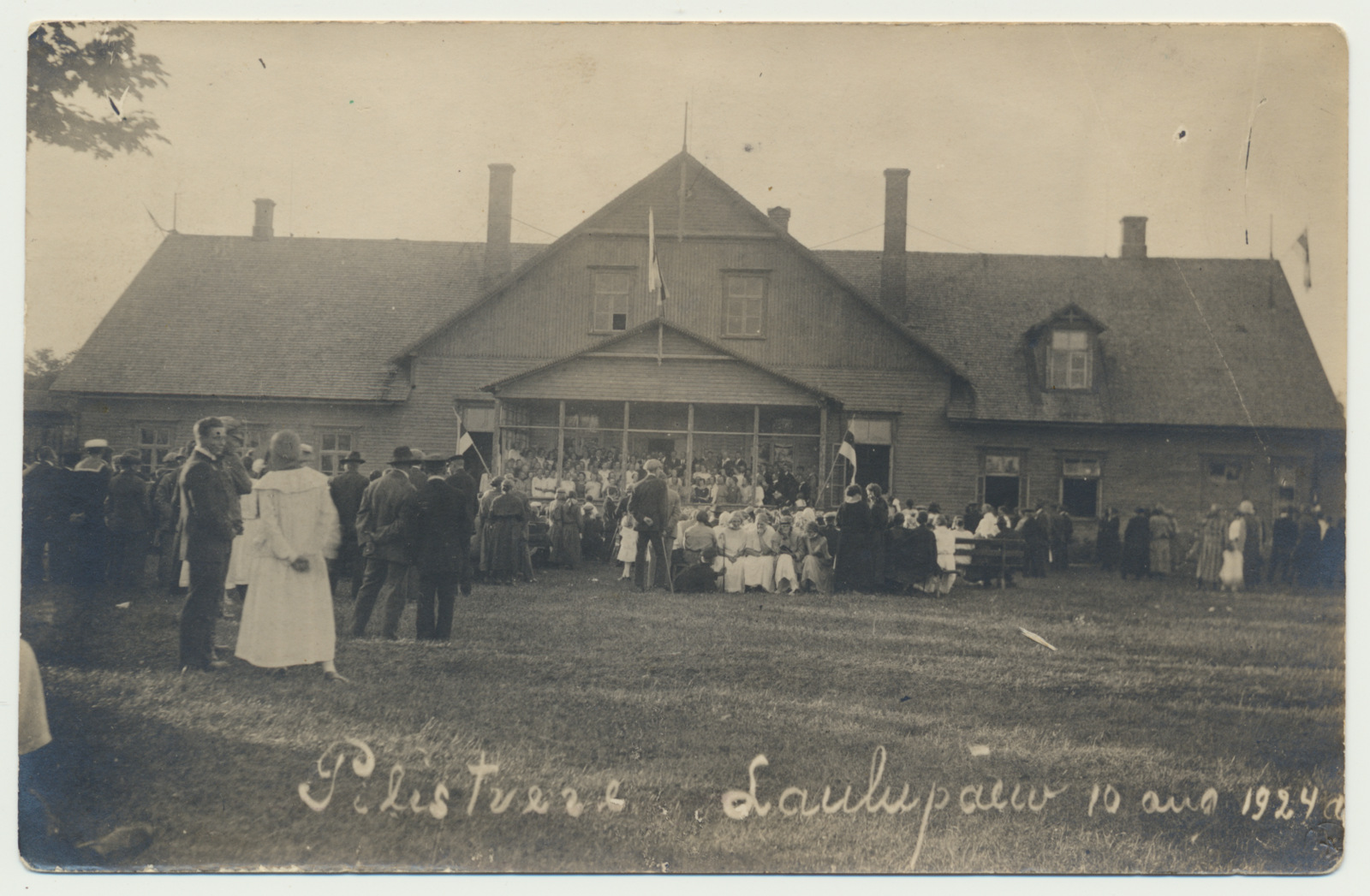 foto, Viljandimaa, Pilistvere laulupäev, esinejad, publik, 1924
