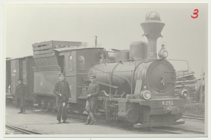 fotokoopia, Viljandi, raudteejaam, vedur R-203, 1925