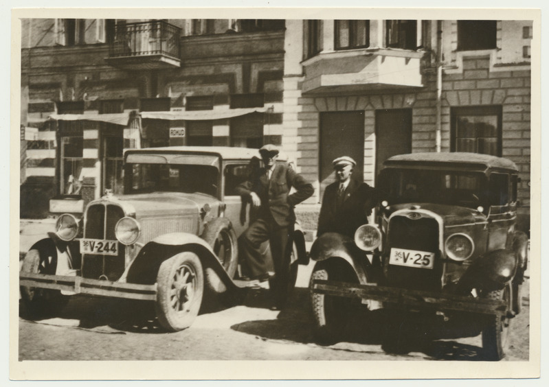 fotokoopia, Viljandi, Grand Hotell, 2 sõiduautot, u 1930