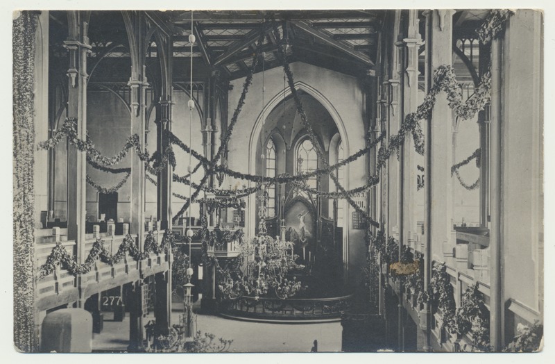 foto, Viljandi, Pauluse kirik, altar, u 1920, foto J. Riet
