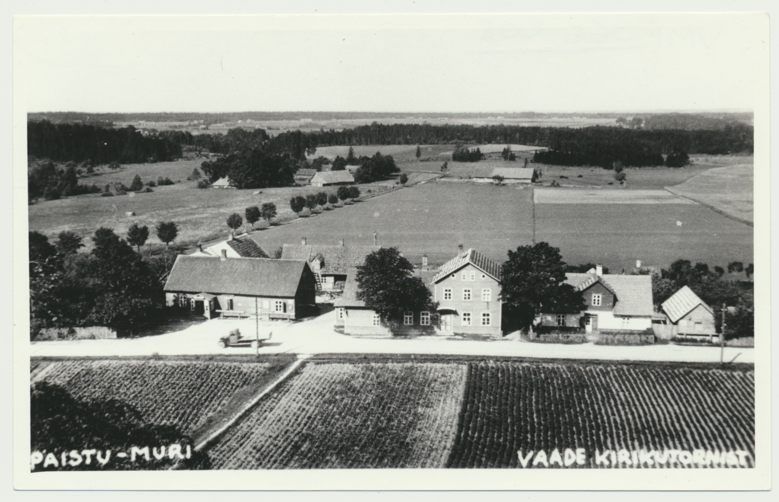 fotokoopia, Viljandimaa, Paistu alevik, vaade kirikutornist, u 1930