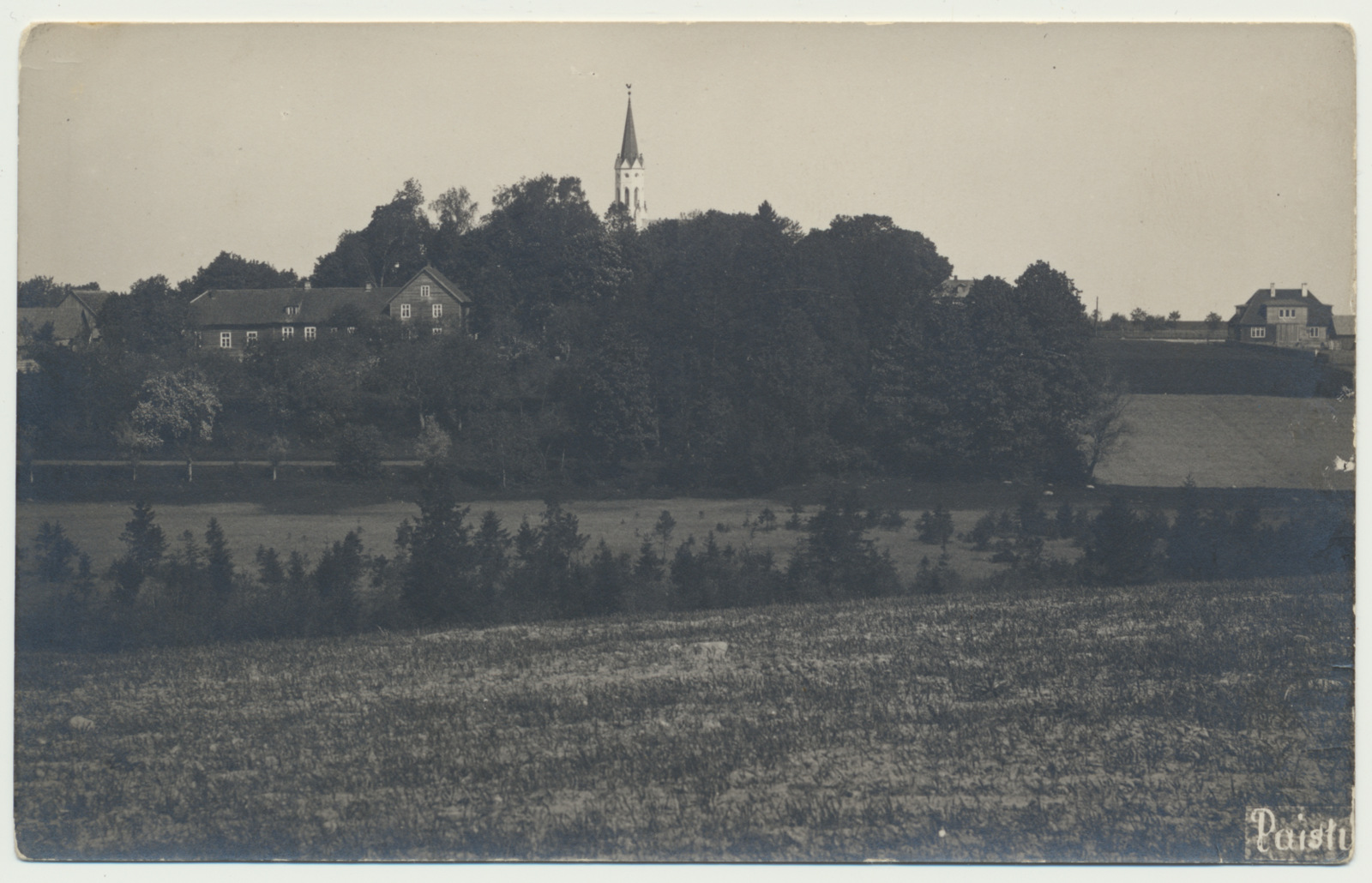 foto, Viljandimaa, Paistu alevik, üldvaade, u 1938