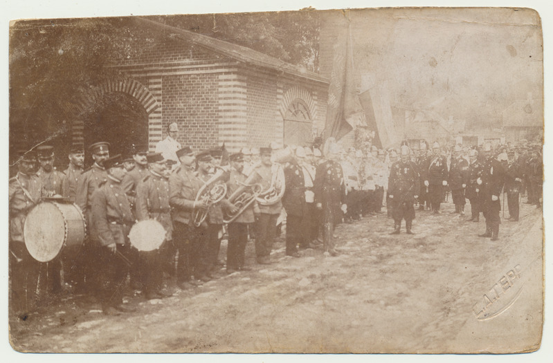 foto, Paide, Viljandi tuletõrjeorkester, 1909, foto C.A. Tepp