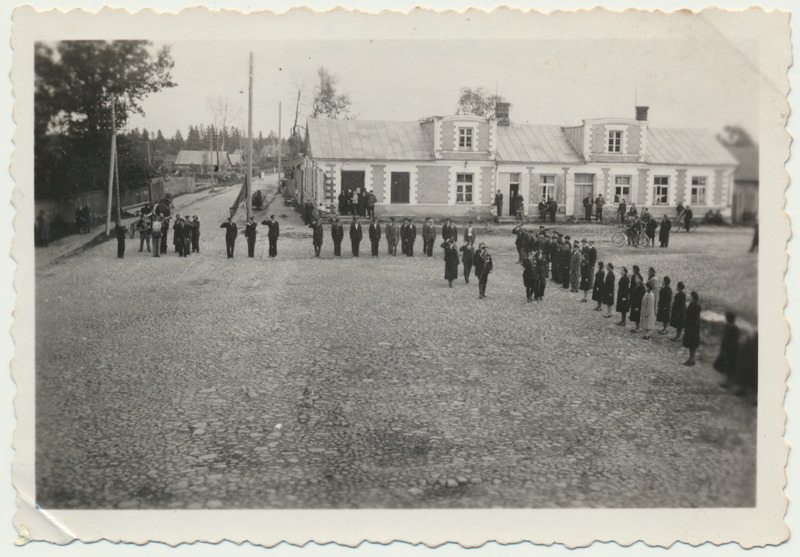 foto, Viljandimaa, Karksi-Nuia, VTÜ paraad, 1943