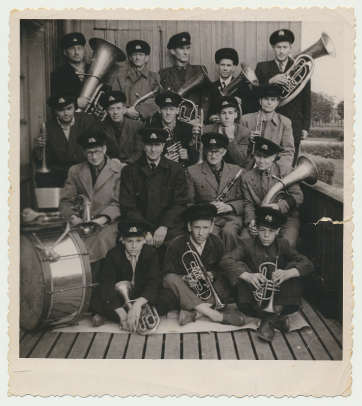 foto, Viljandi, tuletõrje orkester, sh J. Teetamm, u 1960
