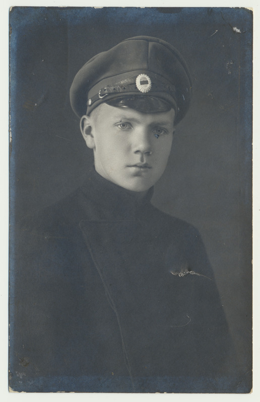 foto, Aleksander Kaigas, Viljandi Reaalgümnaasiumi õpilane, u 1918