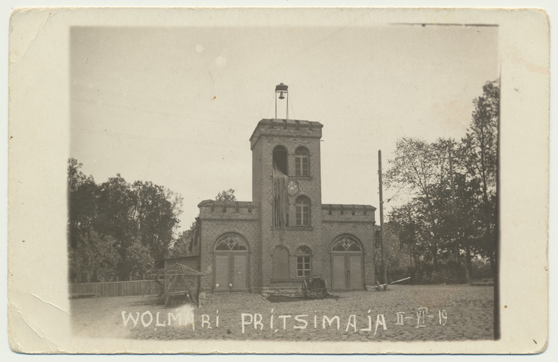 foto, Läti, Valmiera tuletõrjemaja, 02.06.1919