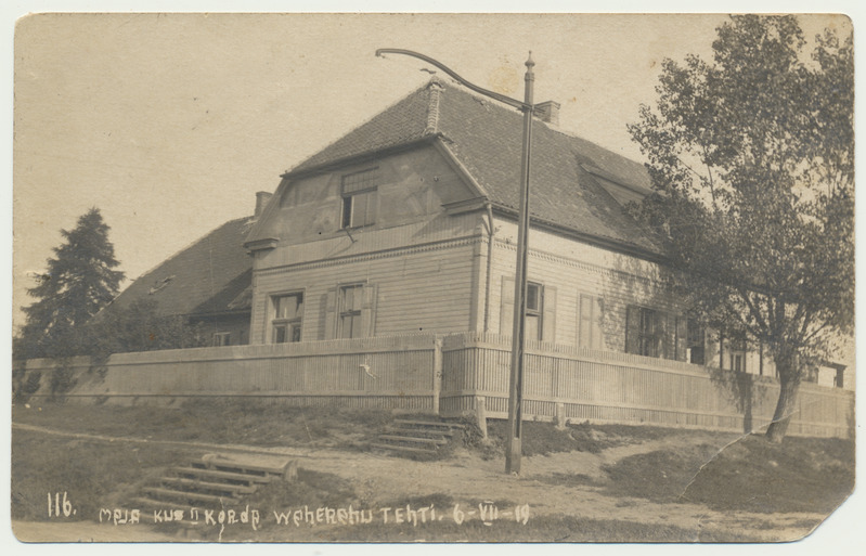 foto, Läti, Strasdenhofi koolimaja, sõlmiti leping sõjategevuse lõpetamiseks, 03.07.1919, foto Vilper&Poska