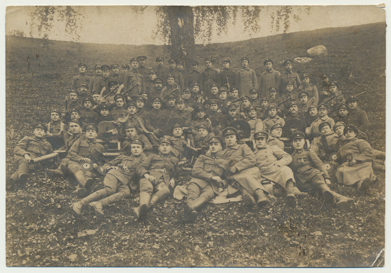 foto, Eesti Vabadussõda, Narva?, 9 jalaväepolk, 3 rood, grupp, 1919