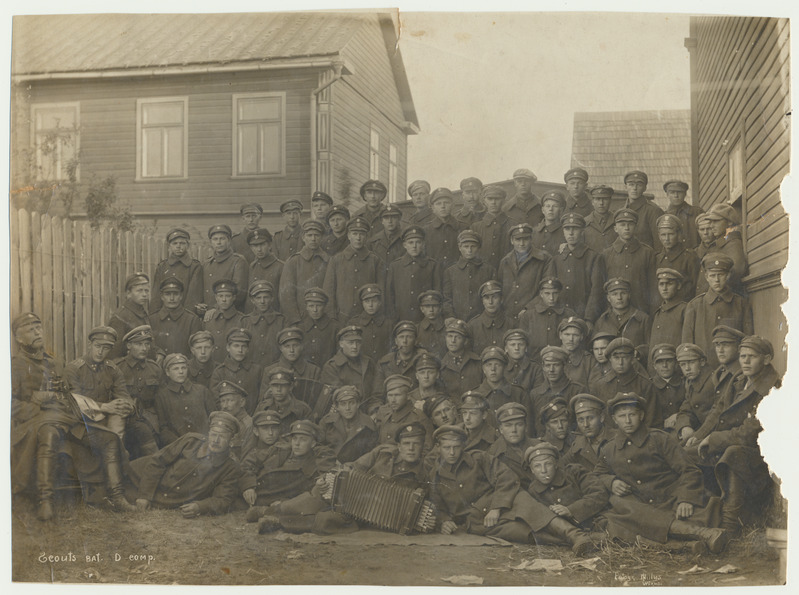 foto, Eesti Vabadussõda, Scoutspataljon, D kompanii, 1919
