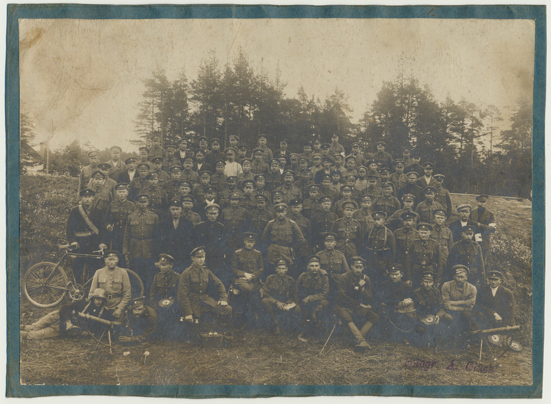 foto, Eesti Vabadussõda, Riia all?, 6. jalaväepolk, grupp, u 1919