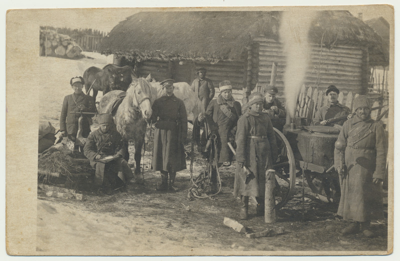 foto, Eesti Vabadussõda, toidu valmistamine, sõjavangid?, u 1919
