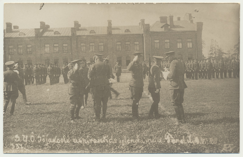 foto, Tallinn, Tondi Sõjakool, Soome sõjakooli? aspirantide ülendamine, juuli 1928