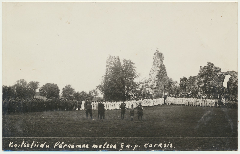 foto, Karksi, Kaitseliidu Pärnumaa Malev, 10. aastapäev, 1935