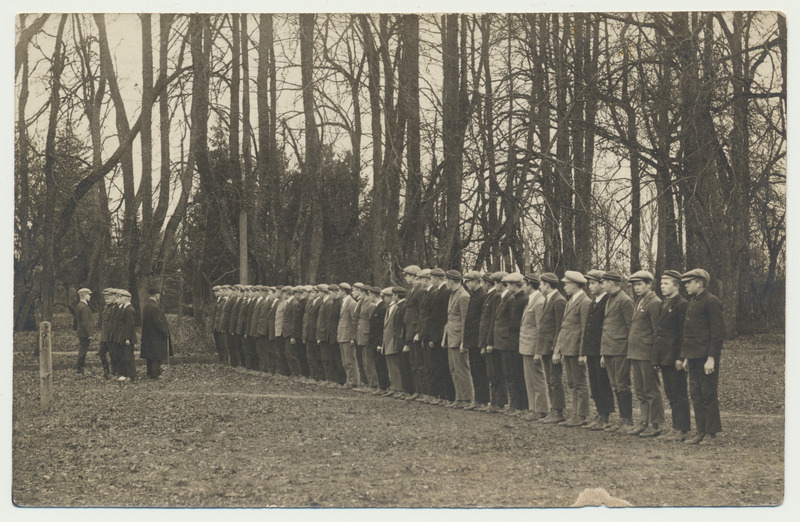 foto, Kaitseliidu Sakalamaa Malev, Suure-Jaani malevkond, Olustvere põllutöökeskkooli õpilasrühm, 1926