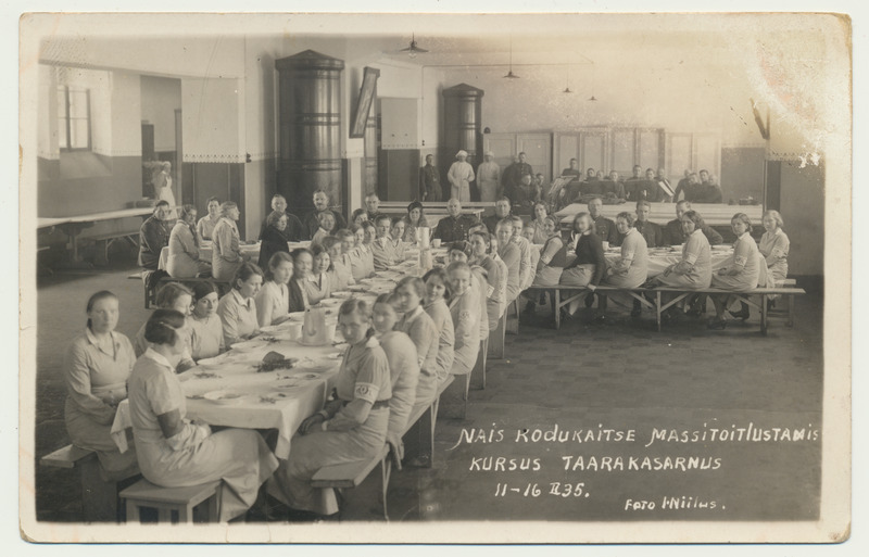 foto, Võru, Naiskodukaitse massitoitlustamise kursus, 1935, foto J. Niilus