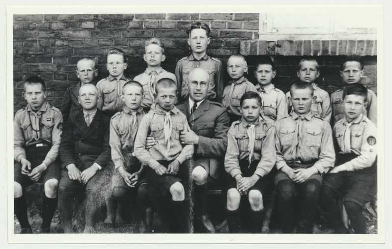 fotokoopia, Kaitseliidu Sakalamaa Malev, noorkorkad, Risti algkooli rühm, 1934
