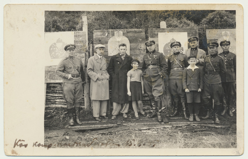 foto, Kaitseliidu Sakalamaa Malev, Kõo kompanii, grupp, lasketiir, u 1935