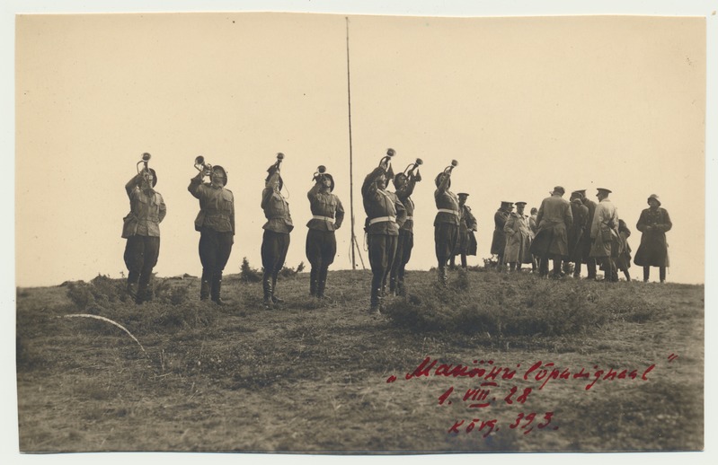 foto, ratsarügement, manöövri lõpusignaal, 1928