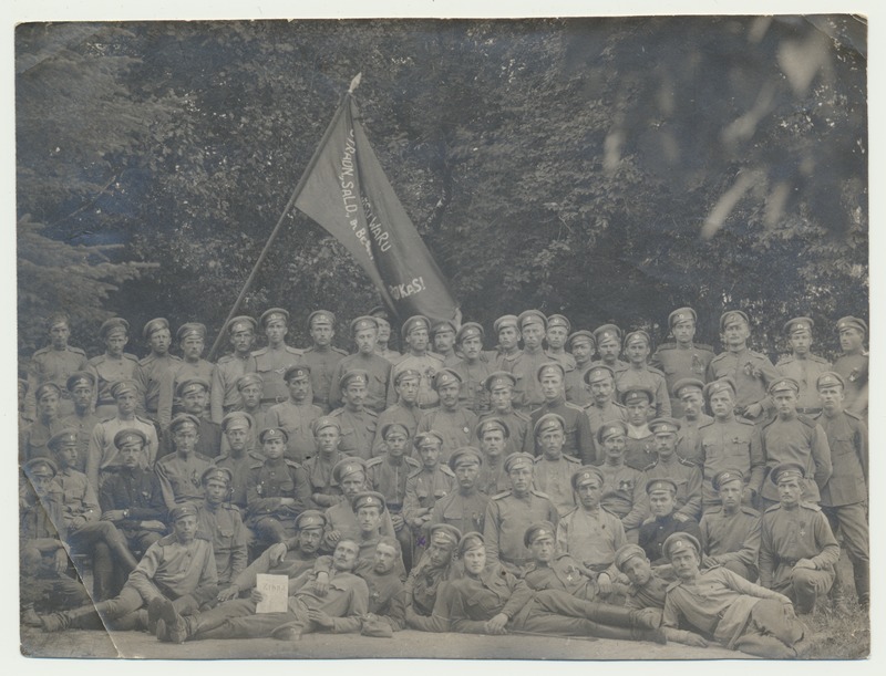 foto, Lätimaa, Valmiera, grupp, tsaariarmee, 1917