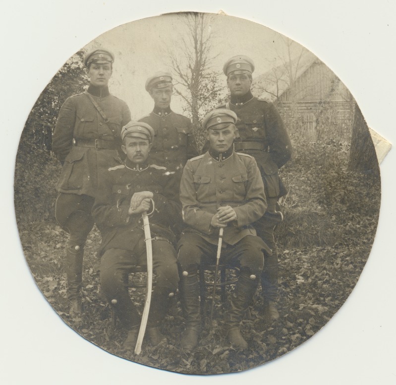 foto, Eesti Vabadussõda, ratsapolk, 2. eskadroni ohvitserid, suvi 1919