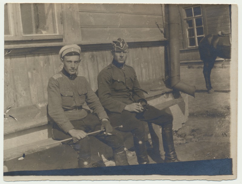 foto, Eesti Vabadussõda, M. Bergmann ja ?, 1920