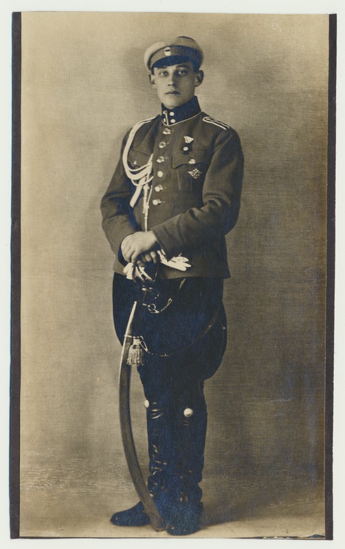 foto, täisportree, Martin Fr. Bergmann, paraadmundris, sügis 1920