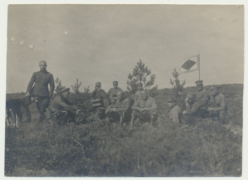 foto, Eesti sõjaväelaagri laskeplats, grupp, 1924