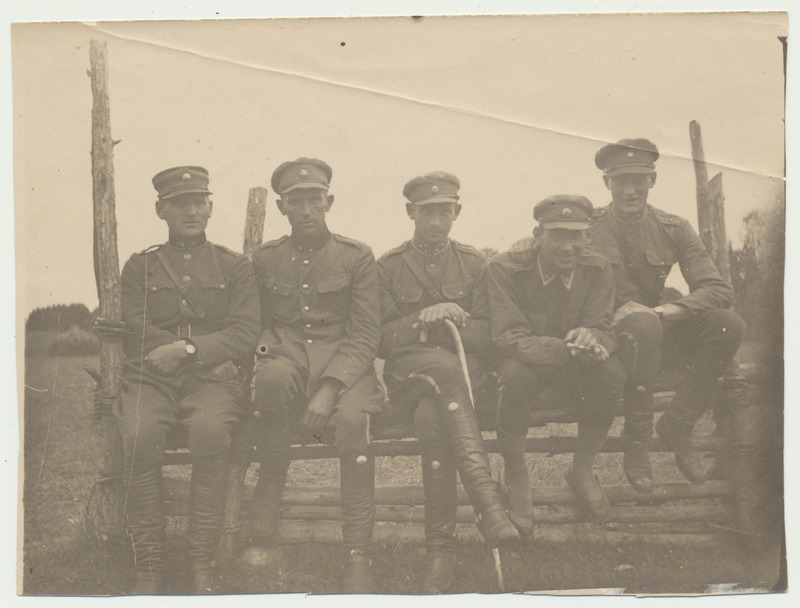 foto, ratsarügemendi laager, ohvitserid, keskel M. Bergmann, 1925