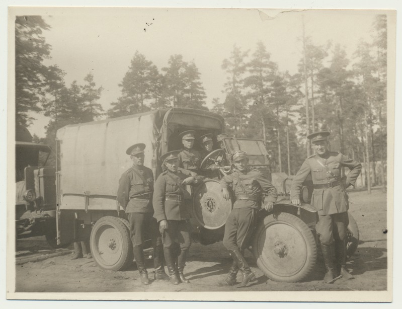 foto, Eesti sõjavägi, auto-tankide divisjon, grupp, auto, 1926