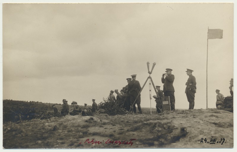 foto, Eesti sõjavägi, Jägala laager, grupp, laskeplats, 17.06.1927