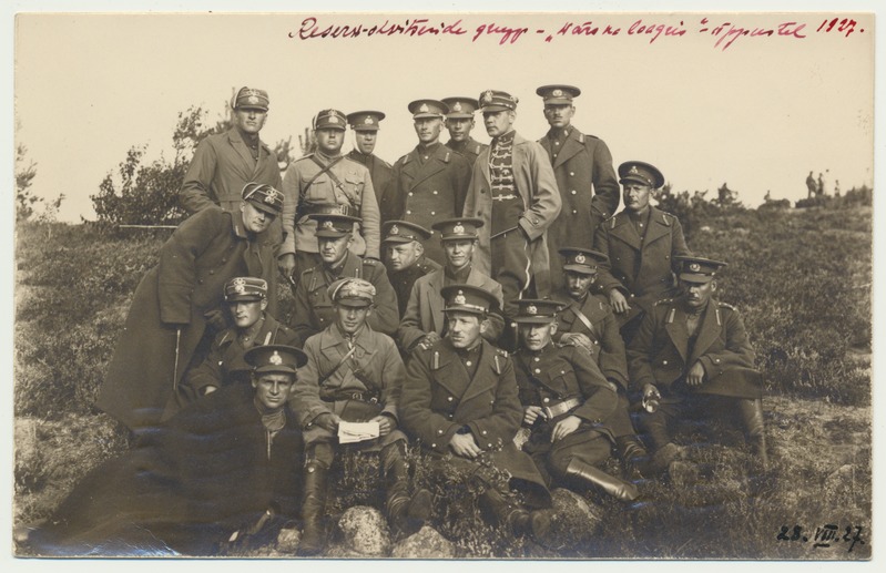 foto, Eesti sõjavägi, Värska laager, reservohvitserid õppustel, 1927