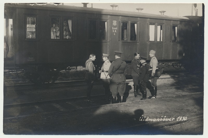 foto, Eesti Kaitsevägi, üldmanööver, rongivagun, manöövrijuht, september 1930