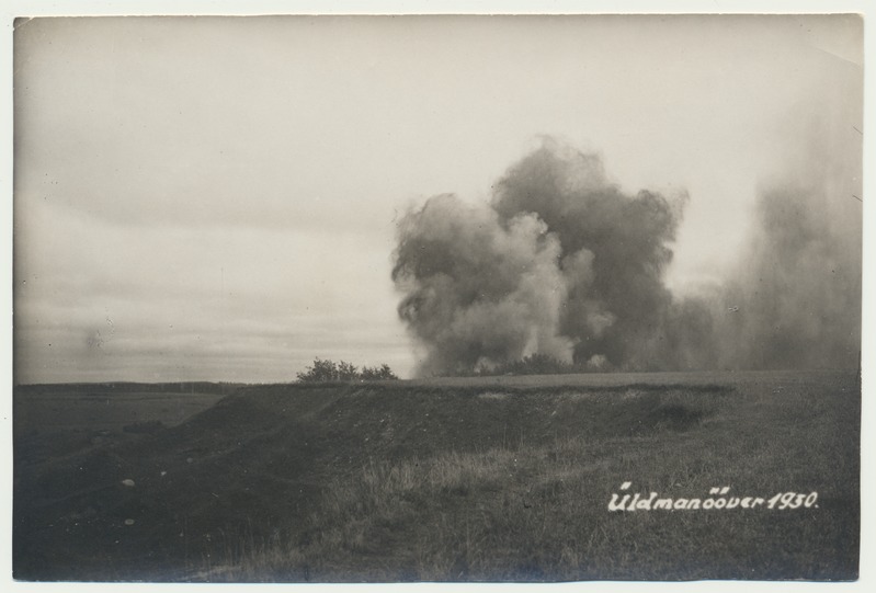 foto, Eesti Kaitsevägi, üldmanööver, pommiplahvatused?, september 1930