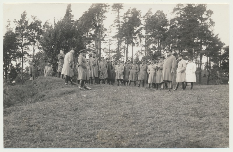 foto, Petseri, grupp sõjaväelasi, 1936