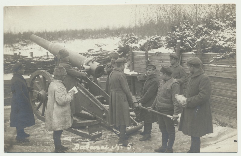 foto, Eesti Vabadussõda, suurtükiväe polk, patarei nr 5, u 1919