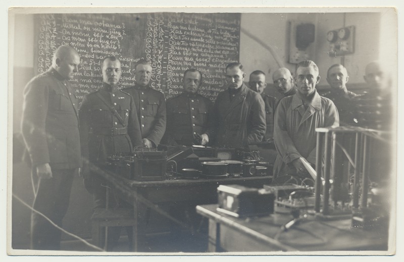 foto, Eesti sõjavägi, õppused sidepataljonis, u 1927