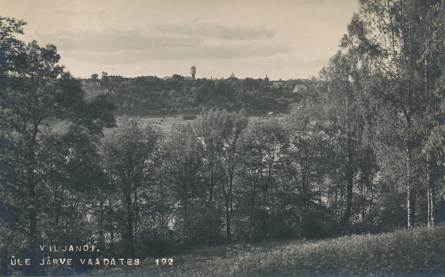 foto, Viljandi, linn järve vastaskaldalt, u 1920, foto J. Riet