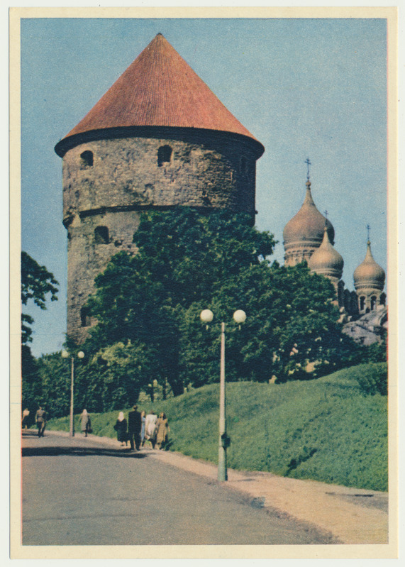 värviline trükipostkaart, Tallinn, kaitsetorn Kiek in de Kök, 1953