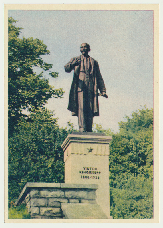 värviline trükipostkaart, Tallinn, V. Kingisepa mälestussammas
