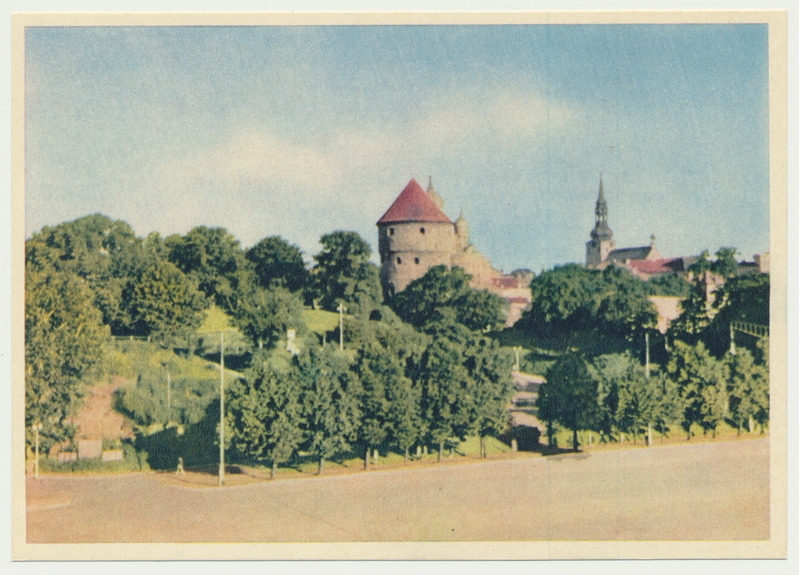 värviline trükipostkaart, Tallinn, üldvaade Toompeale