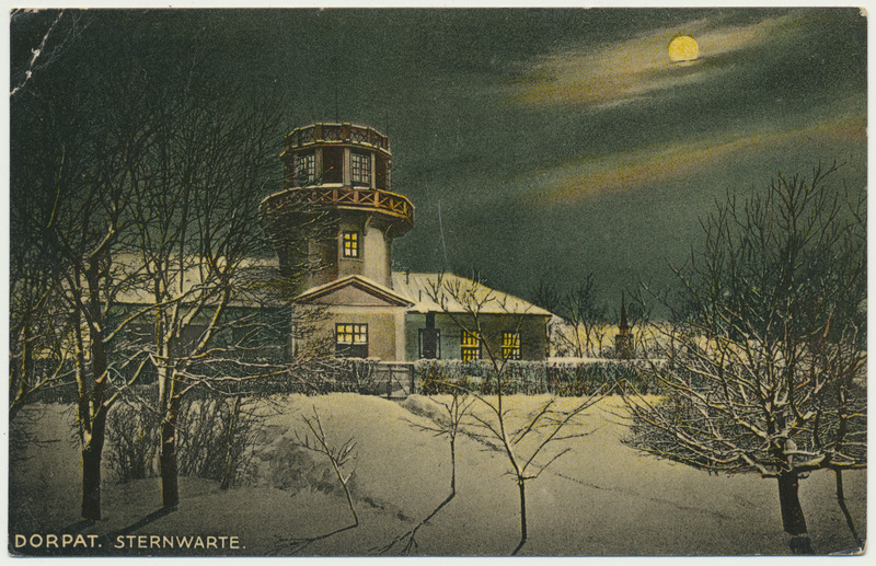 värviline trükipostkaart, Tartu, tähetorn, u 1910, kirjastaja V.J. Solba