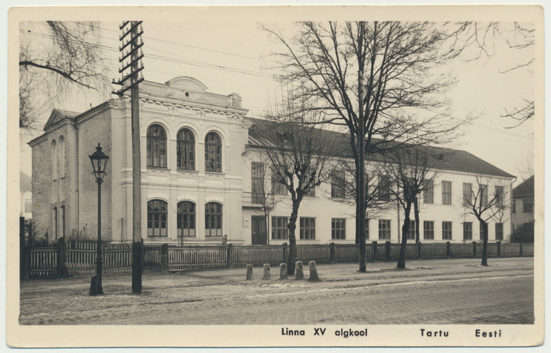 fotopostkaart, Tartu, XV algkool, u 1930, foto E. Selleke