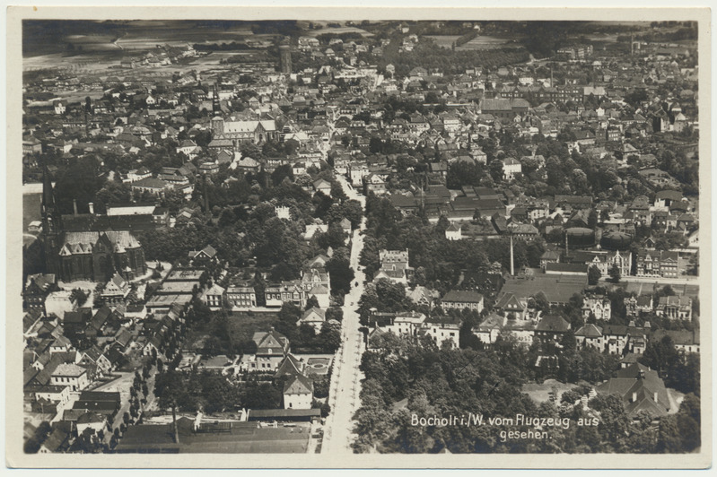 fotopostkaart, Saksamaa, Bocholt, aerofoto, u 1935