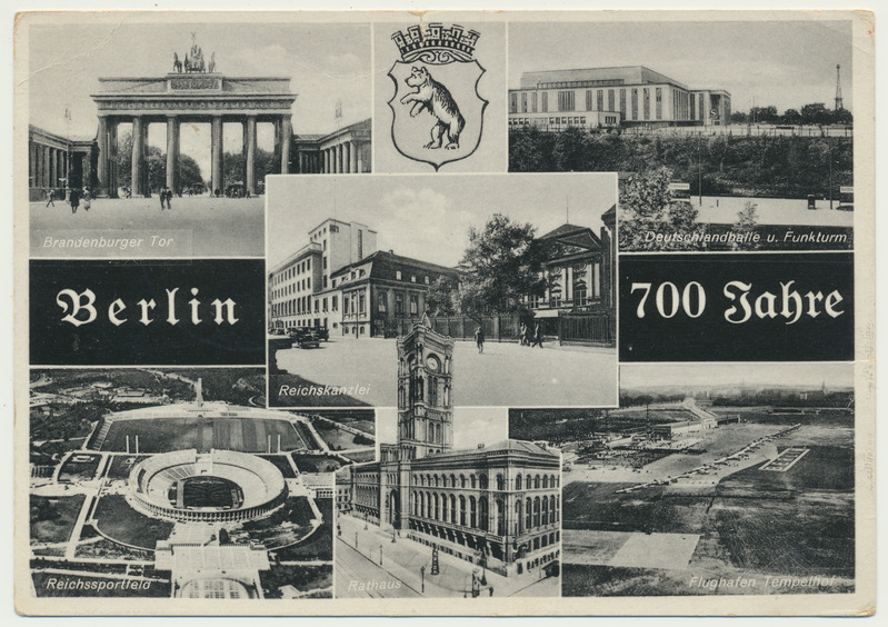 fotopostkaart, Saksamaa, Berliin 700, 7 vaadet, u 1937 (Ülo Maramaa kaart)