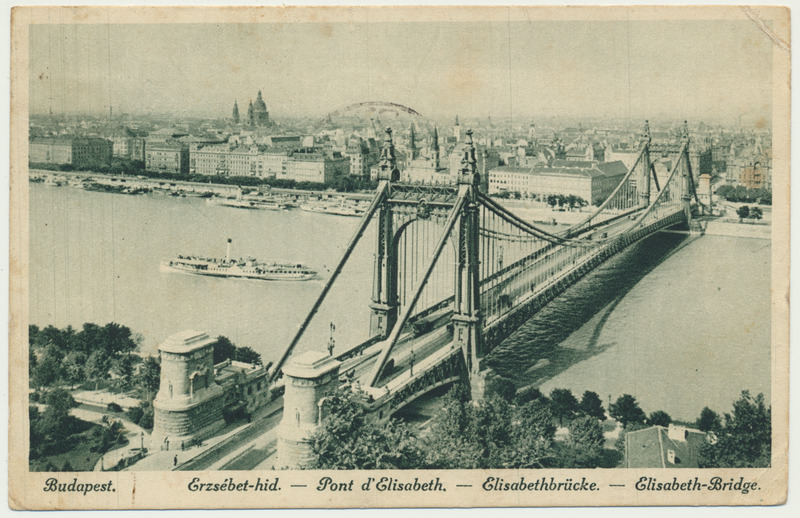 trükipostkaart, Ungari, Budapest, Elisabethi sild, u 1925