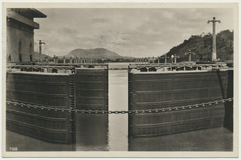 värviline fotopostkaart, Panama kanal, u 1935