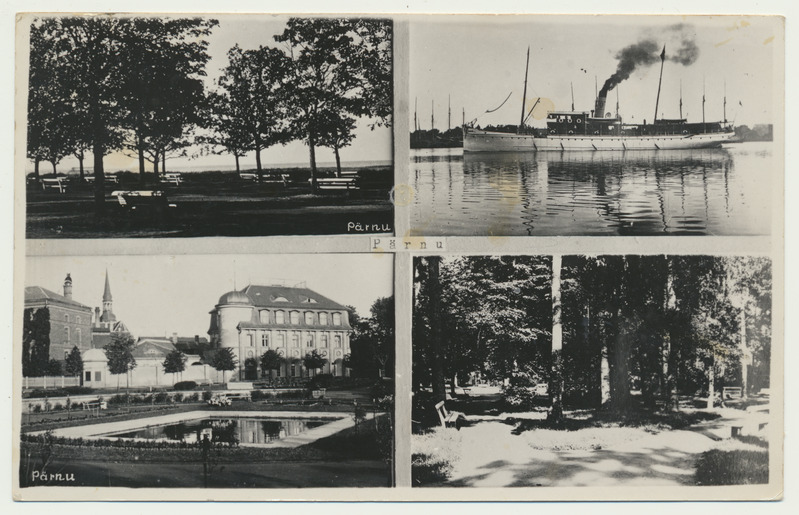 fotopostkaart, Pärnu, 4 vaadet, u 1935