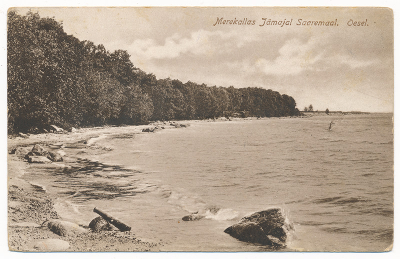 trükipostkaart, Saaremaa, Jämaja rand, 1913, foto J. Pääsuke