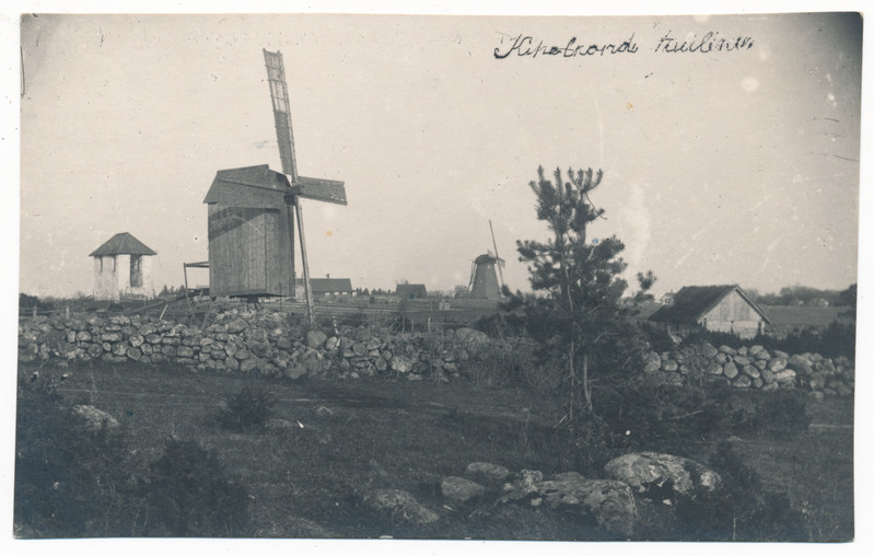 fotopostkaart, Saaremaa, Kihelkonna tuulikud, u 1920?
